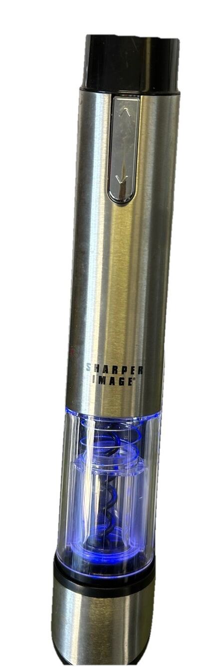 Automatic Wine Opener sharper image built in thermometer One Button Push Works!!